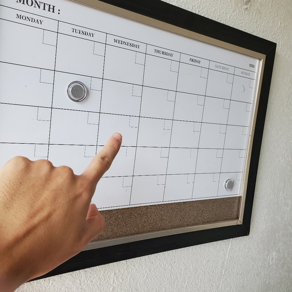 Schedule month wall planning squere stay organized